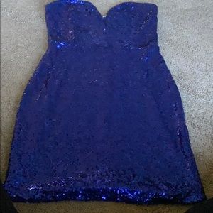 Blue sequence dress